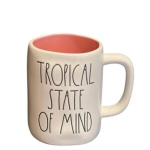 NEW Rae Dunn Tropical State Of Mind Double Sided Mug